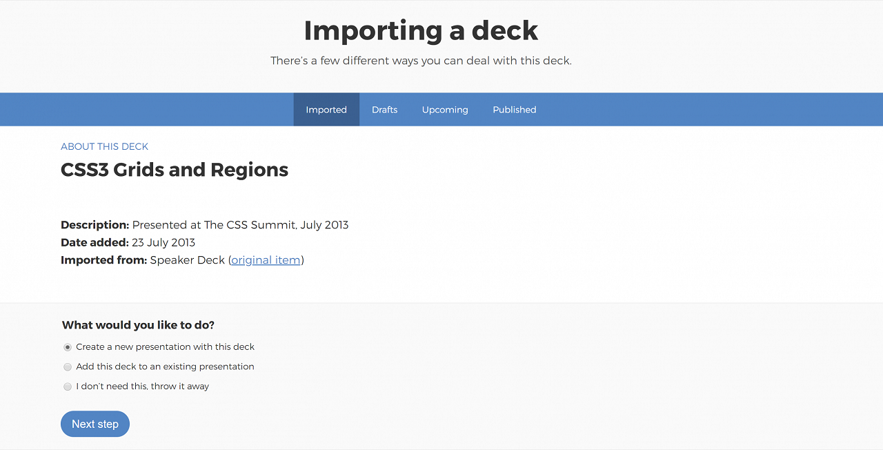Import a deck